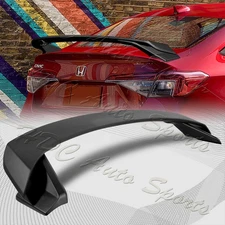 For 2022-2025 Honda Civic 4DR Sedan HP-Style Unpainted Black Trunk Spoiler Wing