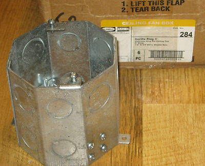 Hubbell Gorilla Ring 284 Concrete Ring, 4'' Deep, 1/2'' & 3/4'' Double Row Knockout