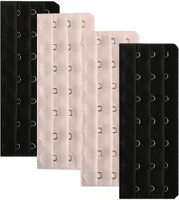 Corset Extender 7 Hook For Plus Size Pack Of 4 Black light Beige