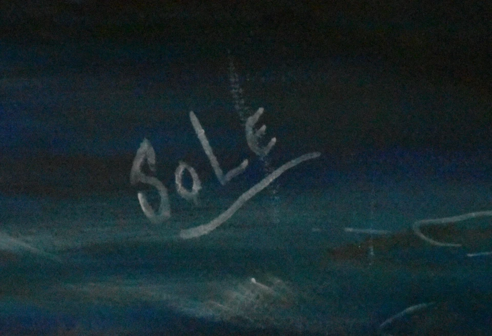 PATTY SOLE, original oil painting, "Peace of Mind"., wood frame, 27" x 31" - Image 3 of 4