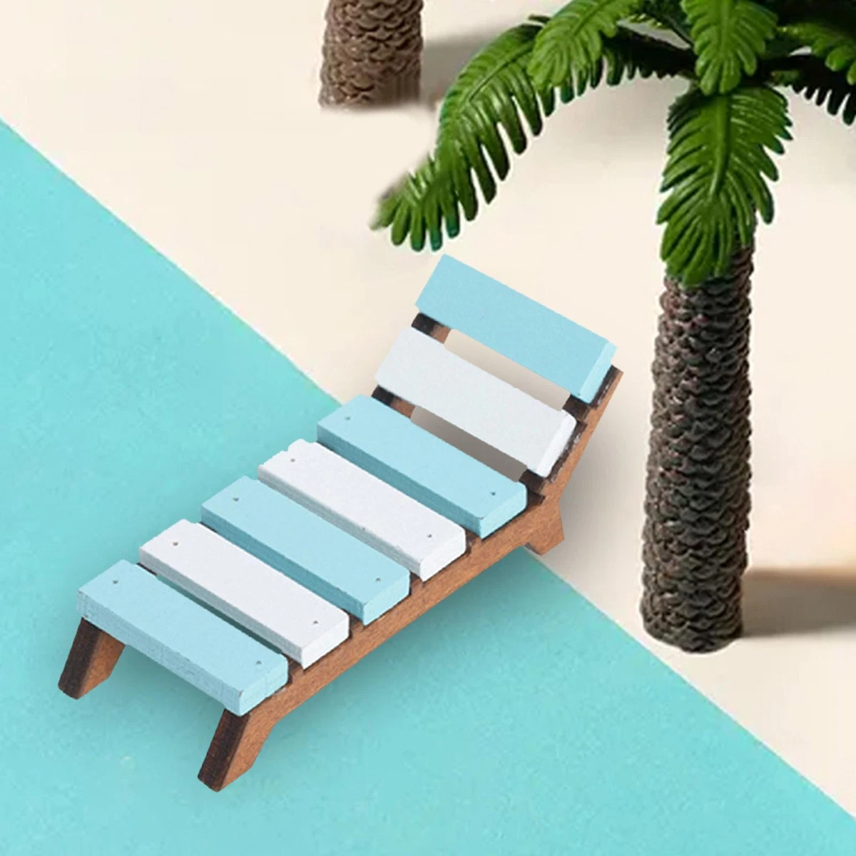 Mini Beach Chair Dollhouse Furniture for Diorama Life Scene