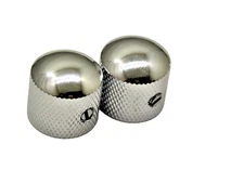Chrome Dome Top Brass bushing style Guitar Knob Fits  CTS Solid Shaft 18x18