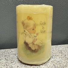 Rare Vtg Precious Moments Candle 2.25&rdquo;x3&rdquo; New Sealed Psalms 24:1 Hong Kong