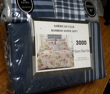 Queen Six Pieces Bamboo Super Soft 2 Flat and Fitted Sheets and 4 Pillowcases 02