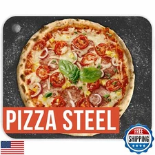 Chef Pomodoro Pizza Steel for Oven, 16 x 13.5 x 0.25 Thick, Baking Steel for 