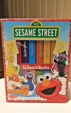 123 Sesame Street 12 Board Book Set Preschool 10 Months 