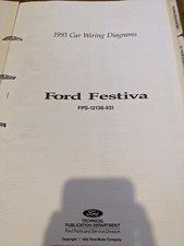 1993 Ford Festiva Electrical Wiring Diagrams Foldout Sheets Only