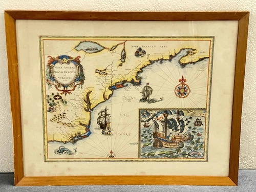 THEODORE DE BRY NOVA ANGLIA NOVUM BELGIUM ENGRAVING