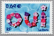 Timbre de 2002 -  Oui - 0.69 € - N° 3465 Neuf
