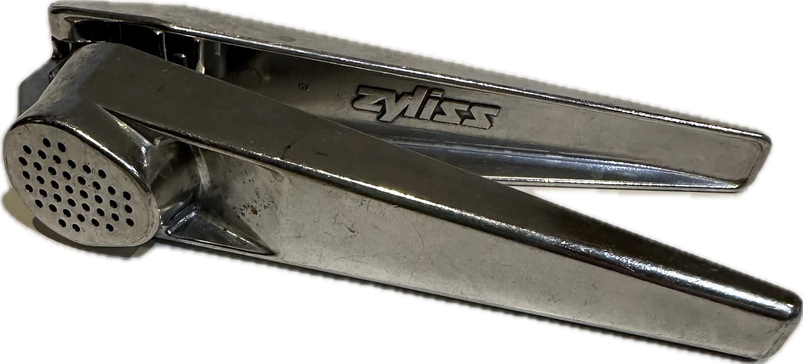 VTG ZYLISS ALUMINUM GARLIC PRESS SWITZERLAND KITCHEN TOOL 6” SILVER SUSI HEALTHY
Opens in a new wind