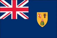 3x5 Foot (90x150 cm) Turks & Caicos Poly Indoor/Outdoor Flag with Two Grommets