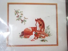 FRIENDLY FOAL Crewel Embroidery Kit 1245 Creative Expressions Vtg HALLMARK 1984