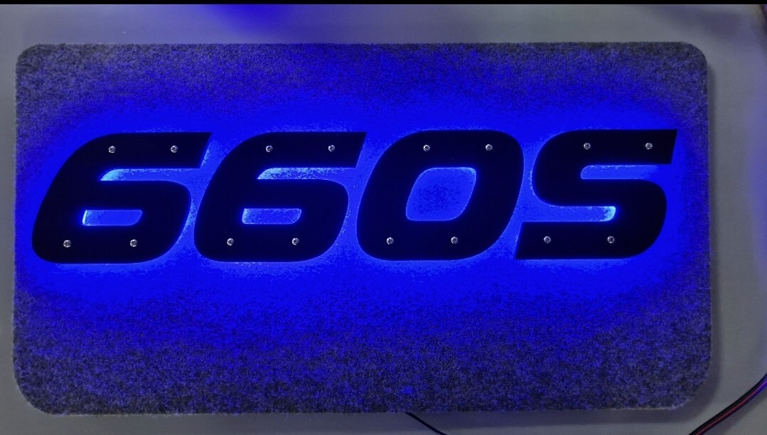 SCANIA 660 S CUSTOM NEON LED BOARD 85x45CM +DIMMER & BRACKETS 3D ACRYLIC LETTERS