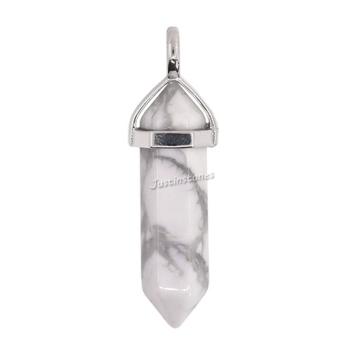 32mm hexagonal pendant beads gemstone jewelry making crystal healing focal bead - Picture 28 of 142