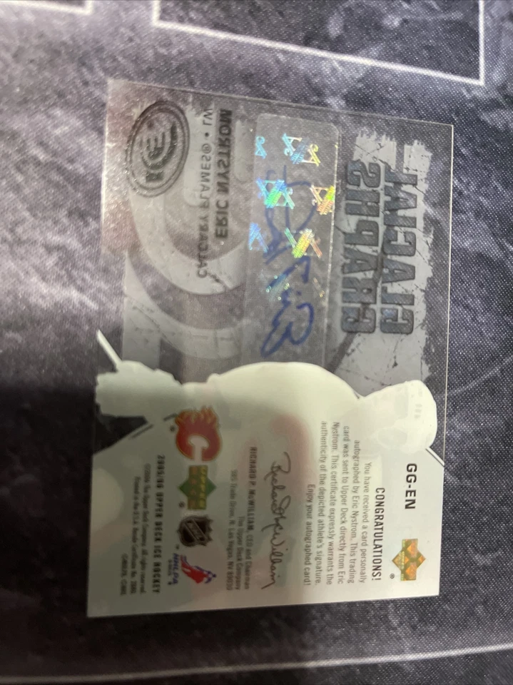 2005-06 Upper Deck Ice Glacial Graphs GG-EN Eric Nystrom Calgary Flames - Image 2 of 2