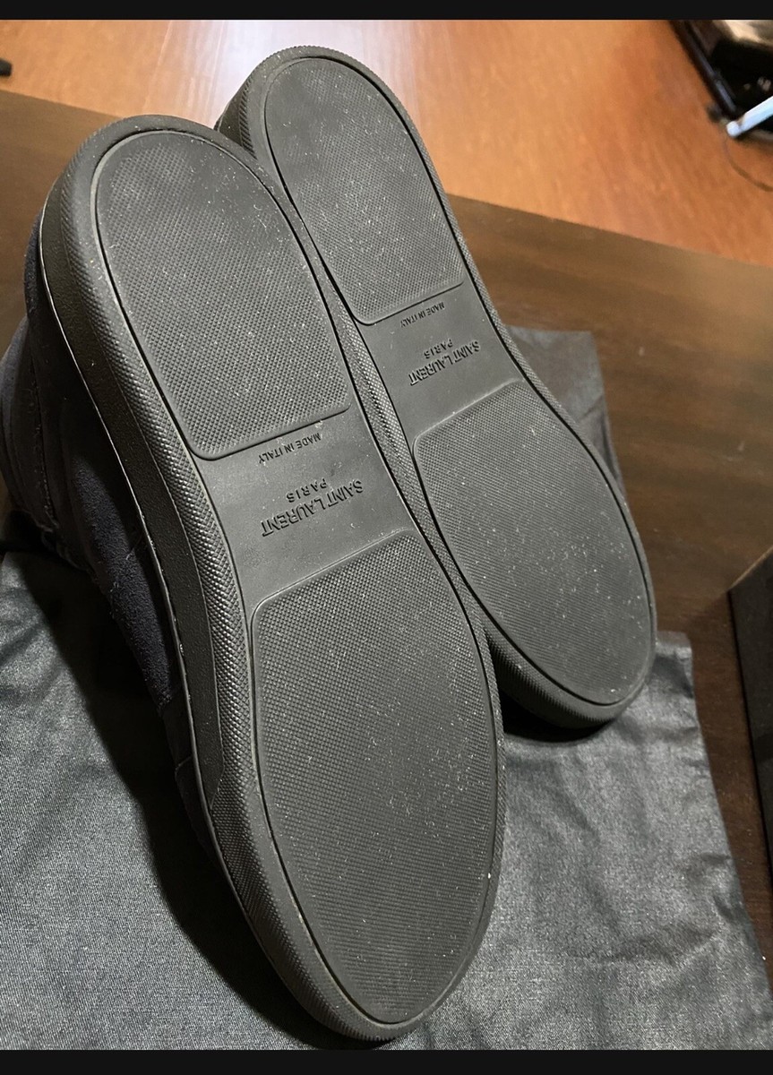 Yves Saint Laurent SL 10 High Top Blue Suede YSL Sneaker Signature