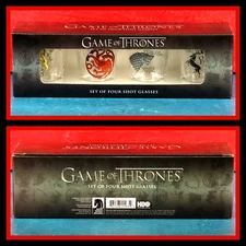 Game Of Thrones Shot Glasses Set Of 4 HBO Dark Horse Deluxe 2012 Never Opened