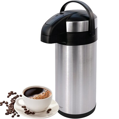 5L Air Pot Teeflasche Isolierflasche Kaffee S/S Isoliert Sicherheitsverschluss Tragegriff