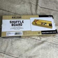 Shuffle Board Mini Game 6 Pucks Rubber Bumpers Series Vintage New