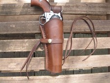 Western Holster - 45 Caliber- 4.75 Barrell - Right Hand - Brown Smooth Leather
