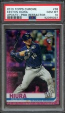 2019 TOPPS CHROME UPDATE 38 KESTON HIURA UPDATE-PINK REFRACTOR PSA 10 