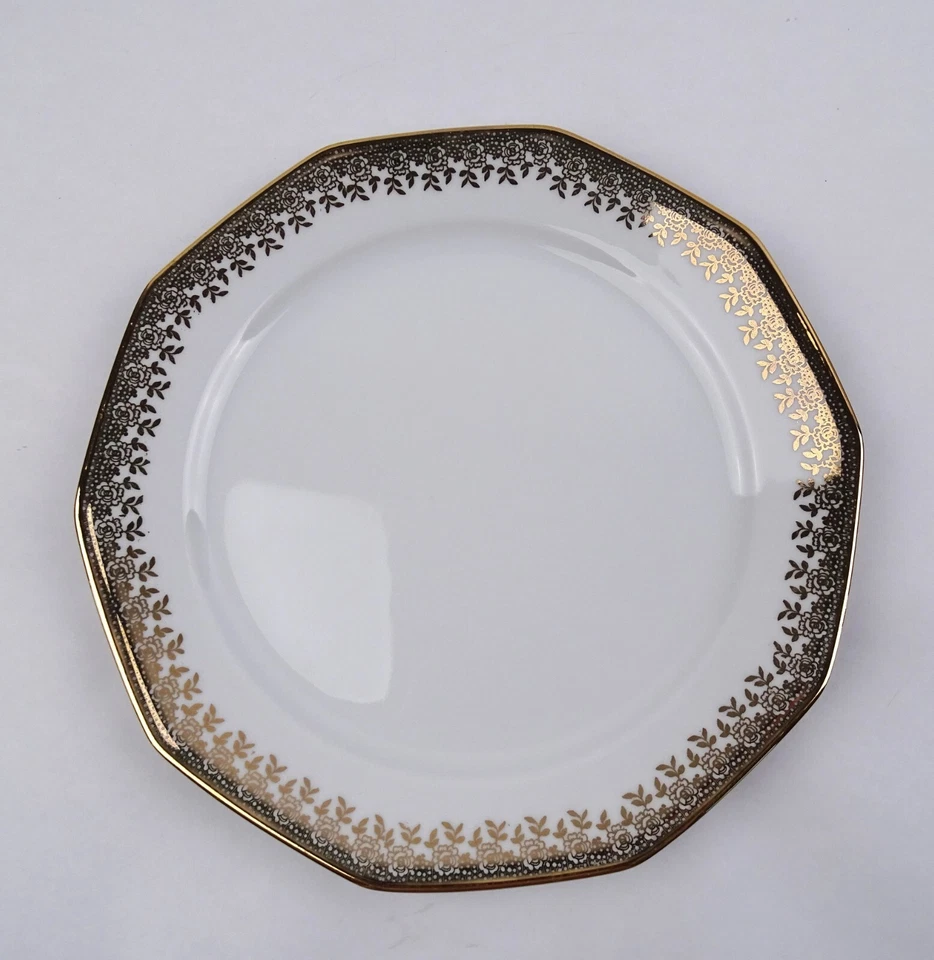 Winterling Marktleuthen Speiseteller mit edlem Golddekor Porzellan 70er Jahre - Bild 4 von 4