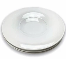  Patra Aura Rimmed Soup Bowl Porcelain Flared White 11 5/8 Thailand 3Pc