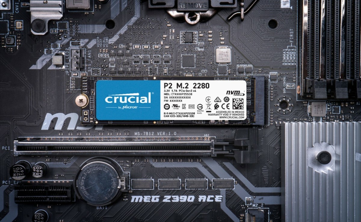 Crucial by Micron P2 1 TB M.2 NVMe SSD CT1000P2SSD8 - USA