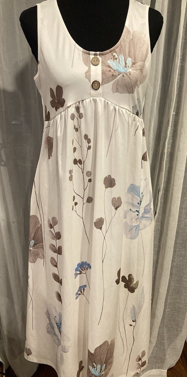bohemian flower crossover empire waist dress NWT Noracora Boho Lagenlook Floral Side Pockets Women's Sz S Bridesmaids in Long Seafoam Girls Celebration Dress beach weddings Size:10 | US