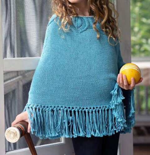 Knitting pattern copy 3813.  Childs top down cabled poncho.   2-10 yrs.  Cotton - Picture 1 of 1