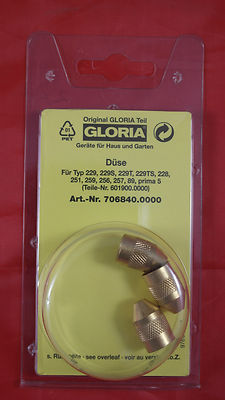 Gloria Düse 229 T, 229 S, 228, 229 alt, 229 TS, prima 5, 251, 259, 256,
