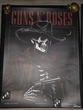 Guns N' Roses Arlington, show poster,set list and guitar pick 182 of /300