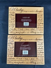 Pair of Wooden Baby 4"x6" Baby Frames
