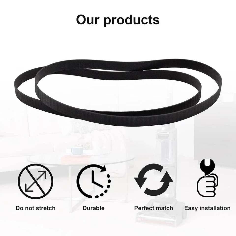 2 PCS 440005536 Replacement Belts for Hoover Dual Power Max Carpet Cleaner Vacuu