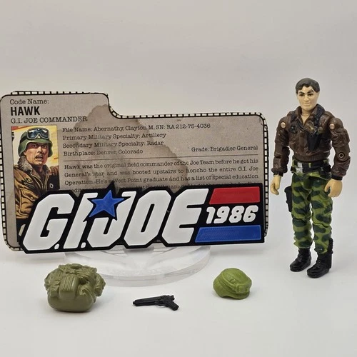 GI Joe 1986 Hawk v2 100% Complete Vintage w File Card 🔍See Description🔍