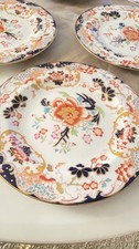 6 Antike Speiseteller 23 cm Davis Collamore New York Imari Stil Porzellan