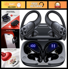 Wireless Bluetooth Earbuds with 80hrs Playtime, IPX7 Waterproof, Deep Bass, Spor