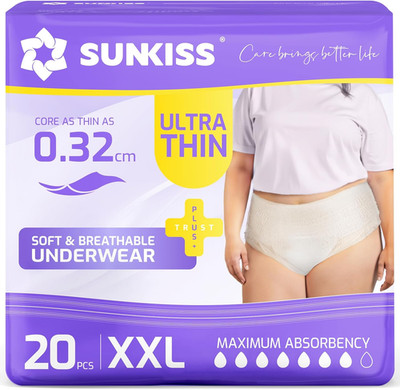 SUNKISS Inkontinenzhosen Für Frauen, Ultra Dünn & Schnell Absorbierende Windelho