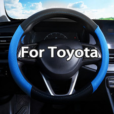 Blackblue Nappa Leather Steering Wheel Cover Protector For Toyota Venza 2009-24 Blackblue Nappa Leather Steering Wheel Cover Protector For Toyota Venza 2009-24