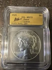 2025-P Uncirculated Peace Silver Dollar ICGMS70 (Perfect Grade) Gold Label 1-53