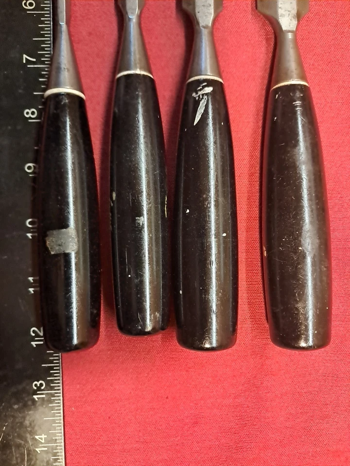 Set of 4 Stanley 5001 Bevel Edged Chisels in Good Used Condition - Image 3 of 4