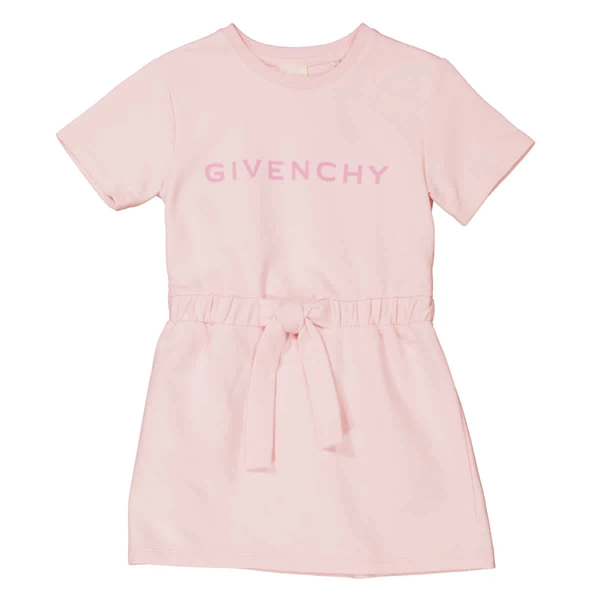 Abito Givenchy bambina in misto cotone con stampa logo Marshmallow
