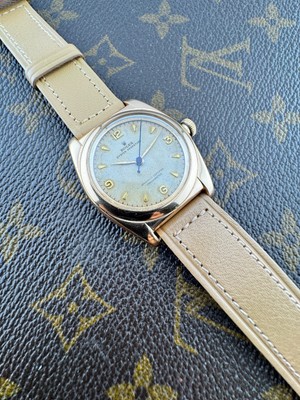 Rolex Oyster Perpetual Chronometer Bubble Rose Gold Swiss Made Rare