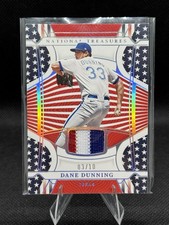 2022 Panini Red White & Blue Dane Dunning Holo Silver /10 Texas Rangers