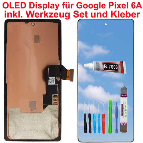 OLED Display für Google Pixel 6A G1AZG, GB17L, GB62Z, GX7AS LCD Bildschirm auf R