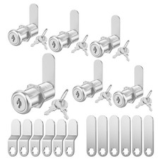 6 Pcs Cabinet Locks with Keys, 1-1/2" Cam Locks keyed Alike, RV Lock for Stor...