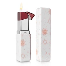 Cute Lipstick Lighter, Soft Flame Refillable Butane Lighter,Adjustment Sheet