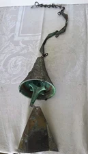 Arcosanti Bronze Natural Patina's Bell is 7-in length 34-in made in late 70's
