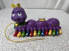 LeapFrog Alphabet Pal Purple 2001 Learning Toy ABC Caterpillar Works Great