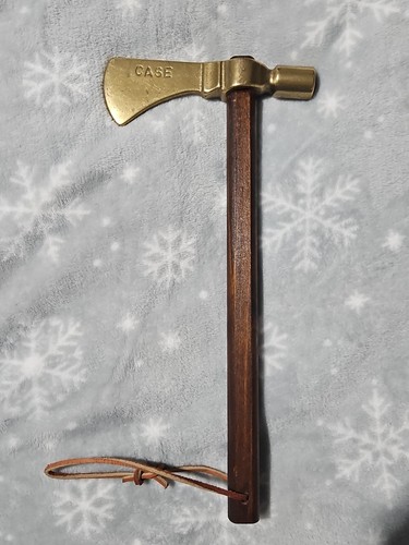 Case Construction Momento Novelty Promotional Giveaway Brass Tomahawk Hatchet 